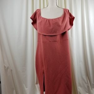 Charlotte Russe Womens Plus Size 3X Orange Bodycon Dress